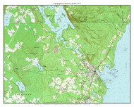 Camden 1974 - Custom USGS Old Topo Map - Maine