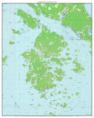 Deer Isle 1983 - Custom USGS Old Topo Map - Maine
