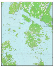 Deer Isle Surroundings Brooksville and Brooklin 1983 - Custom USGS Old Topo Map - Maine
