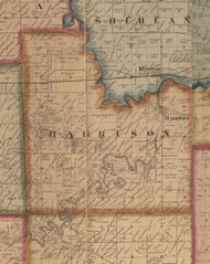 Harrison, Illinois 1859 Old Town Map Custom Print - Winnebago Co.