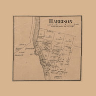 Harrison Village, Illinois 1859 Old Town Map Custom Print - Winnebago Co.