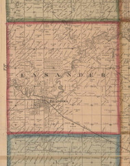Lysander, Illinois 1859 Old Town Map Custom Print - Winnebago Co.