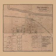 Pecatonica Village  Lysander, Illinois 1859 Old Town Map Custom Print - Winnebago Co.