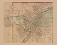 Rockford City, Illinois 1859 Old Town Map Custom Print - Winnebago Co.