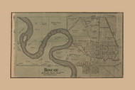 Roscoe Village, Illinois 1859 Old Town Map Custom Print - Winnebago Co.