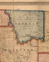 Shirland, Illinois 1859 Old Town Map Custom Print - Winnebago Co.