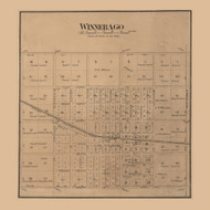 Winnebago Village, Illinois 1859 Old Town Map Custom Print - Winnebago Co.