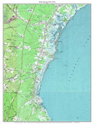 Wells Seacoast 1956 (1974) - Custom USGS Old Topo Map - Maine