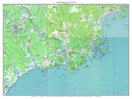 Kennebunkport 1956 (1971) - Custom USGS Old Topo Map - Maine
