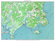 Cape Elizabeth 1957 (1971) - Custom USGS Old Topo Map - Maine