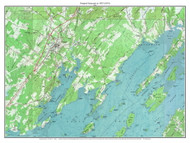Freeport 1957 (1971) - Custom USGS Old Topo Map - Maine