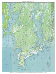 Phippsburg 1957 - Custom USGS Old Topo Map - Maine