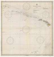 Hawaiian Islands 1934 Nautical Chart - Hawaiian Islands 4000 - 540 Hawaii