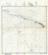 Hawaiian Islands 1959 Nautical Chart - Hawaiian Islands 4000 - 540 Hawaii