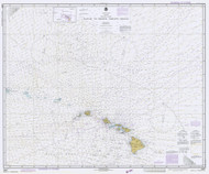 Hawaii to French Frigate Shoals 1979 Nautical Chart - Hawaiian Islands 4001 - 19007 Hawaii
