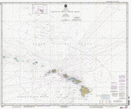 Hawaii to French Frigate Shoals 1994 Nautical Chart - Hawaiian Islands 4001 - 19007 Hawaii