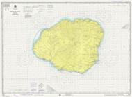 Island of Kauai 1976 Nautical Chart - Hawaiian Islands 4100 - 19381 Hawaii