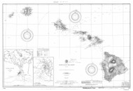 Hawaiian Islands 1899 Nautical Chart - Hawaiian Islands 4102 - 19004 Hawaii