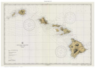 Hawaiian Islands 1933 Nautical Chart - Hawaiian Islands 4102 - 19004 Hawaii
