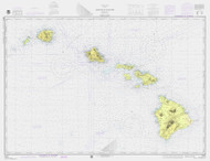 Hawaiian Islands 1975 Nautical Chart - Hawaiian Islands 4102 - 19004 Hawaii