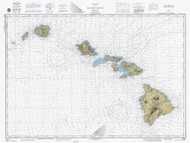 Hawaiian Islands 1984 Nautical Chart - Hawaiian Islands 4102 - 19004 Hawaii