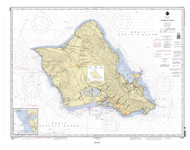 Island of Oahu 2002 Nautical Chart - Hawaiian Islands 4110 - 19357 Hawaii