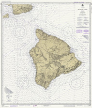 Island of Hawaii 1982 Nautical Chart - Hawaiian Islands 4115 - 19320 Hawaii