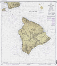Island of Hawaii 1996 Nautical Chart - Hawaiian Islands 4115 - 19320 Hawaii