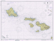 Hawaii to Oahu 1983 Nautical Chart - Hawaiian Islands 4116 - 19340 Hawaii