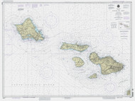 Hawaii to Oahu 1993 Nautical Chart - Hawaiian Islands 4116 - 19340 Hawaii