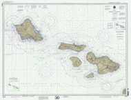Hawaii to Oahu 2000 Nautical Chart - Hawaiian Islands 4116 - 19340 Hawaii