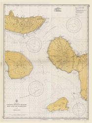 Channels Between Molokai, Maui, Lanai and Kahoolawe 1936 Nautical Chart - Hawaiian Islands 4130 - 19347 Hawaii