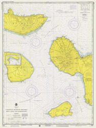 Channels Between Molokai, Maui, Lanai and Kahoolawe 1975 Nautical Chart - Hawaiian Islands 4130 - 19347 Hawaii
