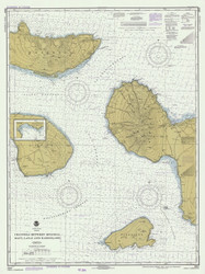 Channels Between Molokai, Maui, Lanai and Kahoolawe 1981 Nautical Chart - Hawaiian Islands 4130 - 19347 Hawaii