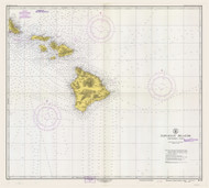 Hawaiian Islands Southern Part 1951 Nautical Chart - Hawaiian Islands 4179 - 19010 Hawaii