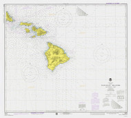 Hawaiian Islands Southern Part 1975 Nautical Chart - Hawaiian Islands 4179 - 19010 Hawaii