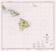 Hawaiian Islands Southern Part 1986 Nautical Chart - Hawaiian Islands 4179 - 19010 Hawaii