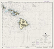 Hawaiian Islands Southern Part 1991 Nautical Chart - Hawaiian Islands 4179 - 19010 Hawaii