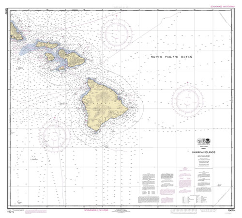 Hawaiian Islands Southern Part 2011 Nautical Chart - Hawaiian Islands ...