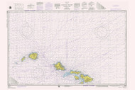 Hawaiian Islands Northern Part 1976 Nautical Chart - Hawaiian Islands 4180 - 19013 Hawaii