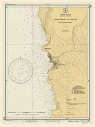 Mahukona Harbor and Approaches 1936 Hawaii Harbor Chart 4101 - 19329 1 Hawaii