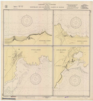 Northeast and Southeast Harbors of Hawaii 1944 Hawaii Harbor Chart 4162 - 19322 1 Hawaii