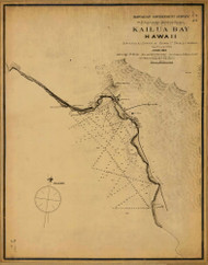 Kailua Bay 1883 Hawaii Harbor Chart 4164 - 19331 1 Hawaii