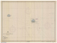 Midway Islands and Approaches 1948 Hawaii Harbor Chart 4185 - 19480 5 Northwest Islands