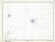 Midway Islands and Approaches 1968 Hawaii Harbor Chart 4185 - 19480 5 Northwest Islands