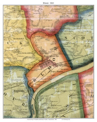 Bloom Township, Pennsylvania 1860 Old Town Map Custom Print - Columbia Co.