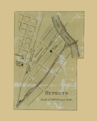 Ruperts Village, Montour Township, Pennsylvania 1860 Old Town Map Custom Print - Columbia Co.