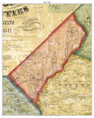Pine Township, Pennsylvania 1860 Old Town Map Custom Print - Columbia Co.