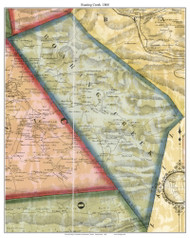 Roaring Creek Township, Pennsylvania 1860 Old Town Map Custom Print - Columbia Co.