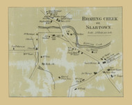 Roaring Creek Village, Pennsylvania 1860 Old Town Map Custom Print - Columbia Co.